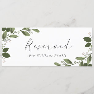 Blushing Sprigs Reserved Sign Invitation