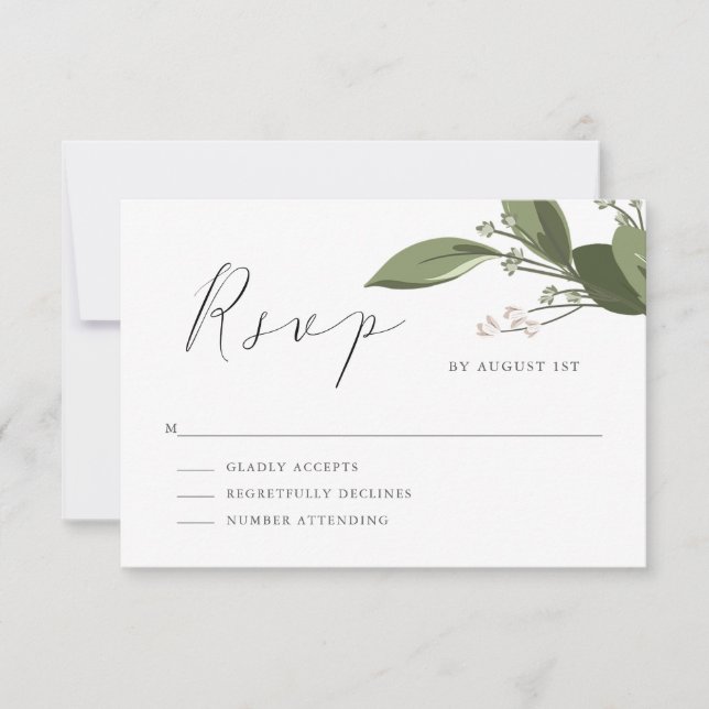 Blushing Sprigs RSVP (Front)