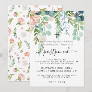 Blushing Summer Postponed Communion Announcement