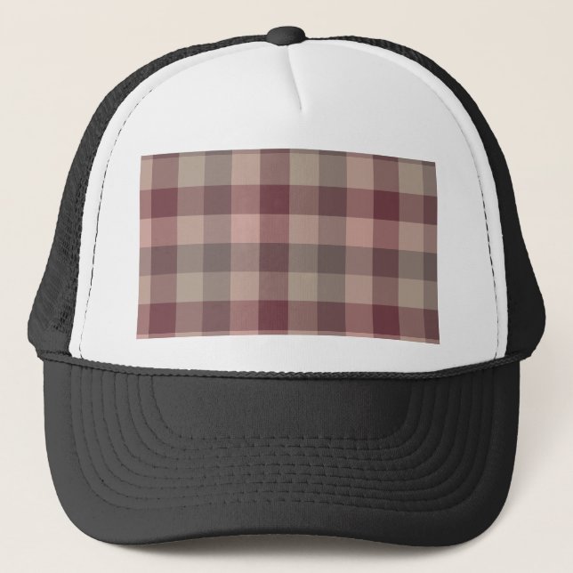 Blushwood plaid trucker hat (Front)