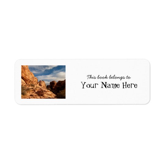 BLUSK Blue Sky Meets Red Rock Return Address Label