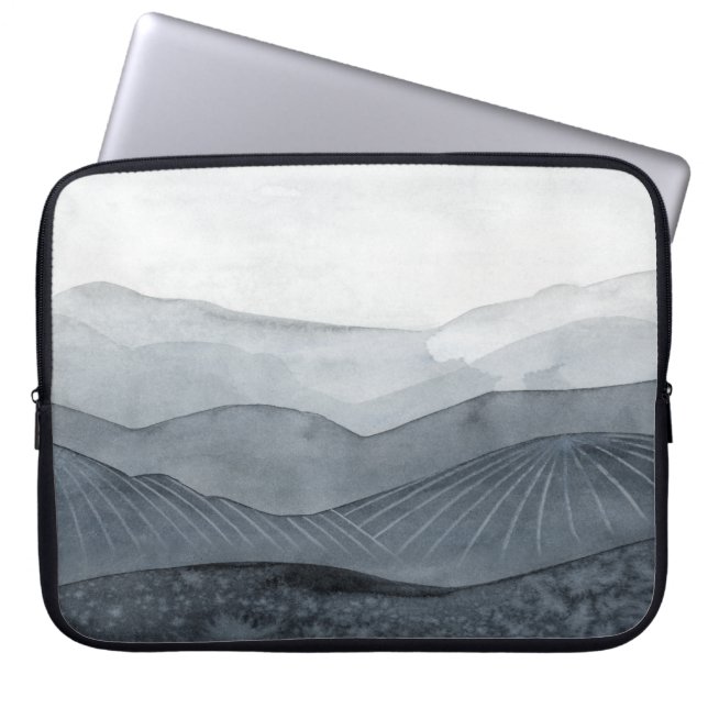 Blustering Grey Valley Laptop Sleeve (Front)