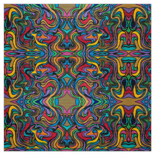 Blustery Day-Bold Colourful Abstract Pattern Fabric