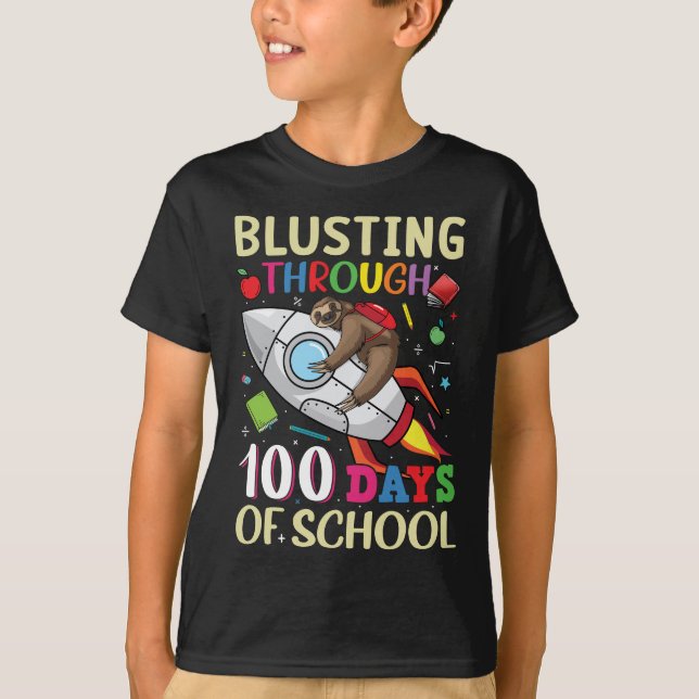 Blusting Through 100 Days Of School 2023 T-Shirt (Front)