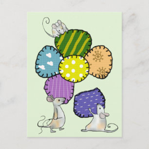 Blüte nähen postcard