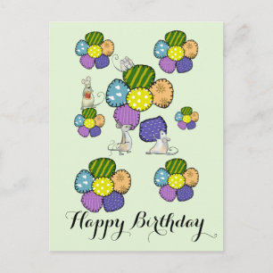 Blüten nähen postcard