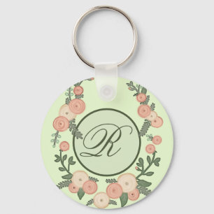 Blütenkranz personalisiert key ring