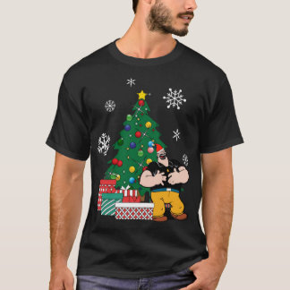Bluto Around The Christmas Tree Popeye  T-Shirt