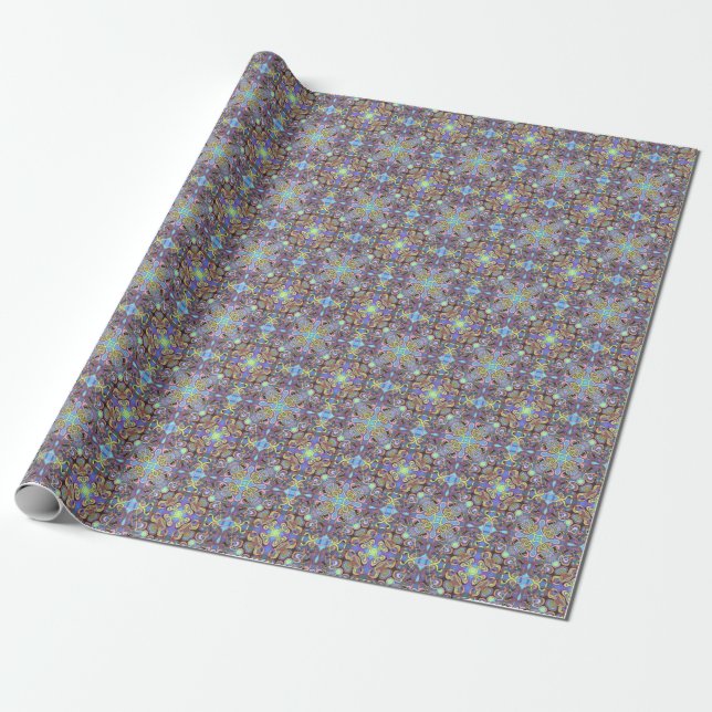 Blutricity pattern wrapping paper (Unrolled)