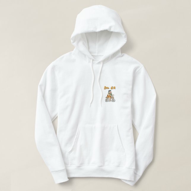 Bluza moletom white bio degradable hoodie (Design Front)