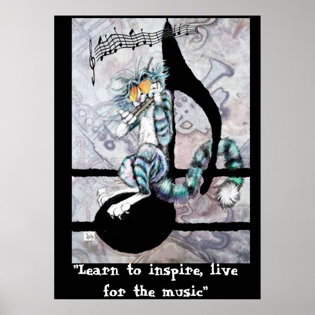 BluzKat on Note Poster (Front)