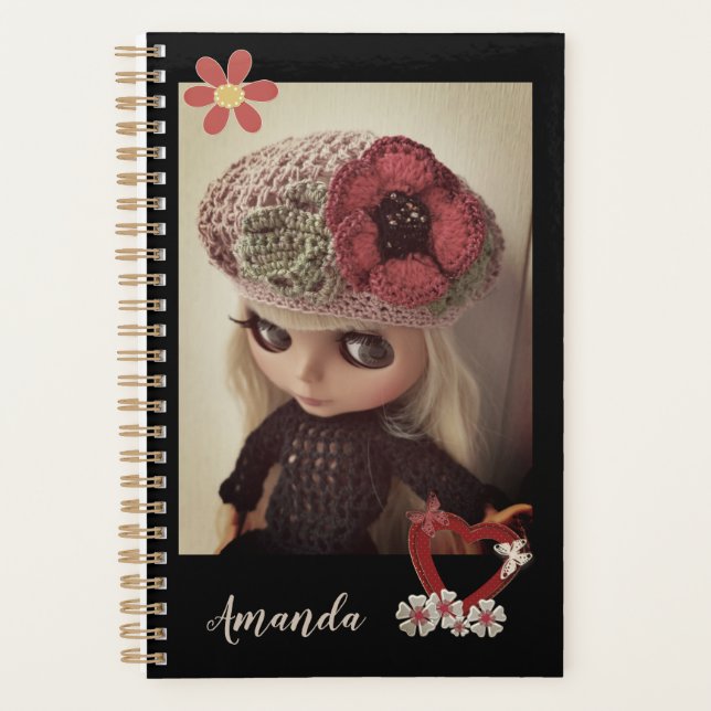 Blythe doll vintage retro oldish design personaliz planner (Front)