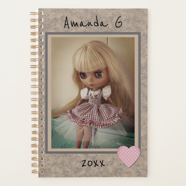 Blythe doll vintage retro oldish design personaliz planner (Front)