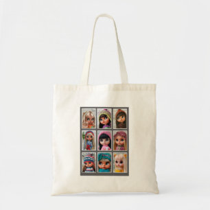 blythe dolls photos acrylic print tote bag