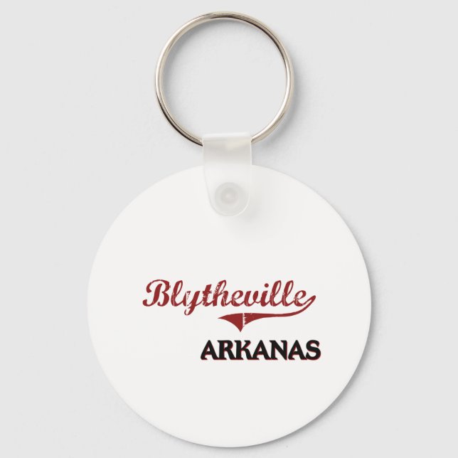 Blytheville Arkansas City Classic Key Ring (Front)