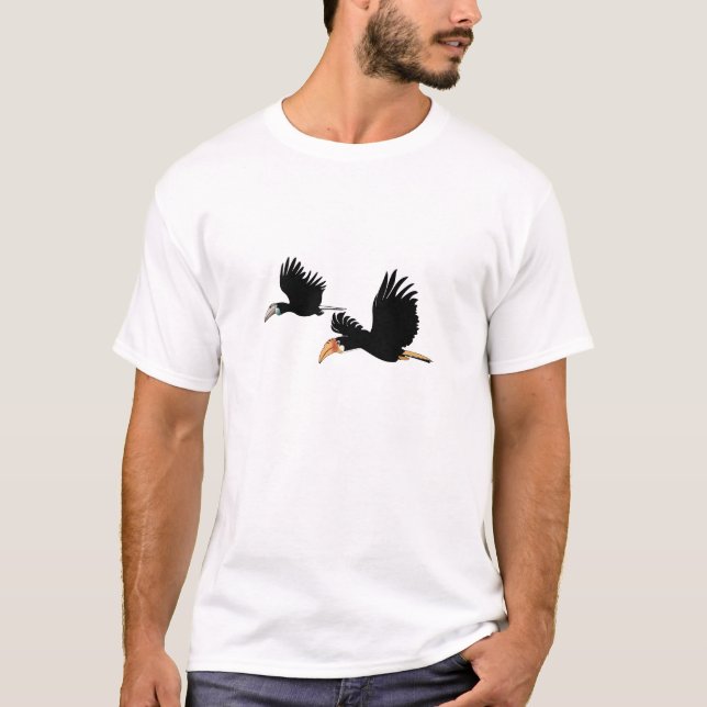 Blyth's Hornbill Birds - They Symbol of True Love T-Shirt (Front)
