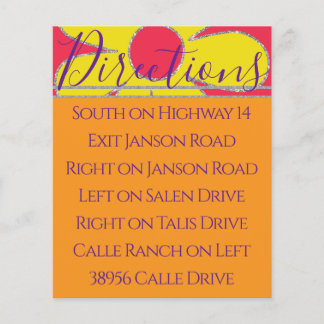 BM Bar Bat Mitzvah Direction Card Flowers 2