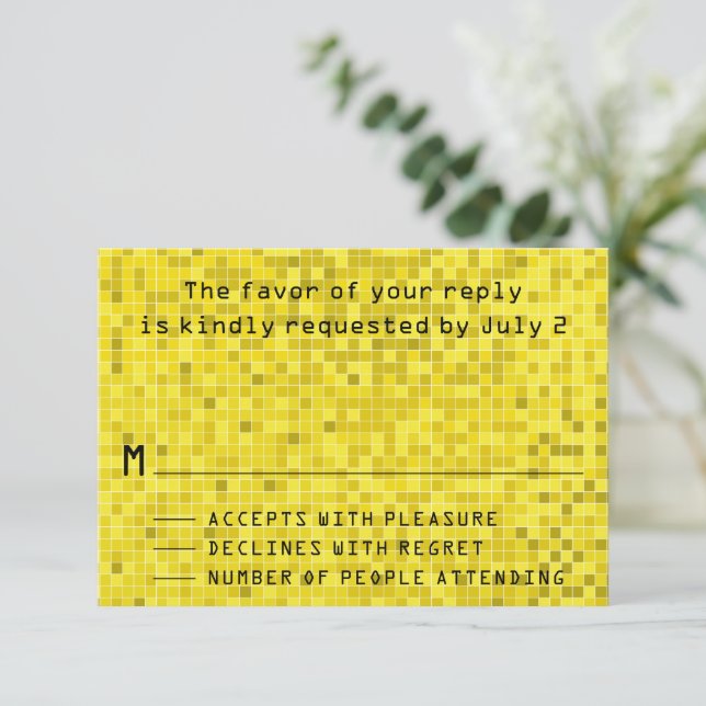 BM Bar Bat Mitzvah Enclosure RSVP Cards Game On (Standing Front)