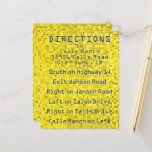 BM Bar Bat Mitzvah Game On Direction Card