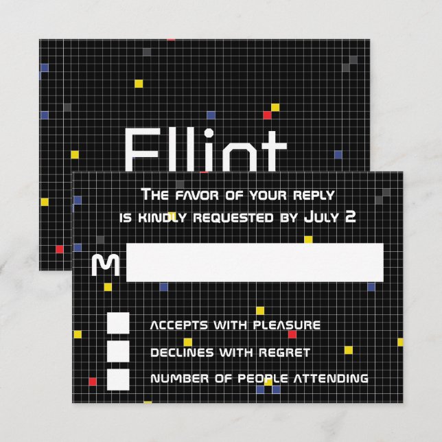 BM Bar Bat Mitzvah Game On RSVP Card (Front/Back)