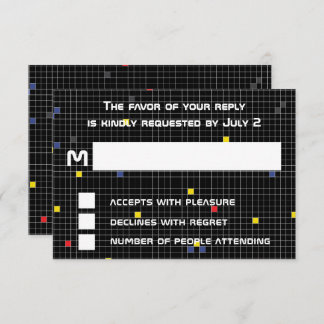 BM Bar Bat Mitzvah Game On RSVP Card