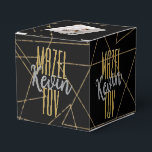 BM Bar Bat Mitzvah Overlapping Stars Favour Box<br><div class="desc">Bar Mitzvah or Bar Mitzvah, Overlapping Stars, favor boxes for guests. Fill them with favorite treats! All design elements and background color can be edited. Text can be changed out using your favorite font color, style, and size! Enjoy! Mazel Tov! Style: Classic 2x2x2 Favor boxes are as unique as your...</div>