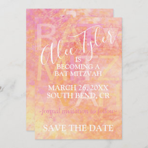 BM Bar Bat Mitzvah Simply Subtle Save The Date