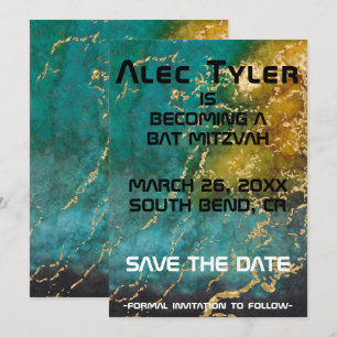 BM Bar Bat Mitzvah Space Save The Date