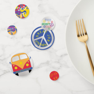 BM Bar or Bat Mitzvah Confetti Hippie Style