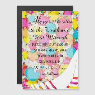 BM Bar or Bat Mitzvah Magnetic Party Invitation 2