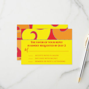 BM Bar or Bat Mitzvah RSVP Silvery Swirls