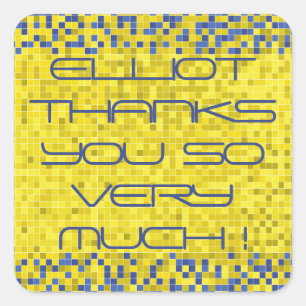 BM Bat Bar Mitzvah GAME ON Square Sticker