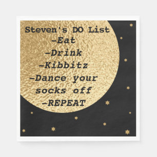 BM Bat Bar Mitzvah Space Out of this World Napkin