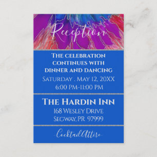 BM Bat Mitzvah Bar Mitzvah Elegant Tie Dye Enclosure Card