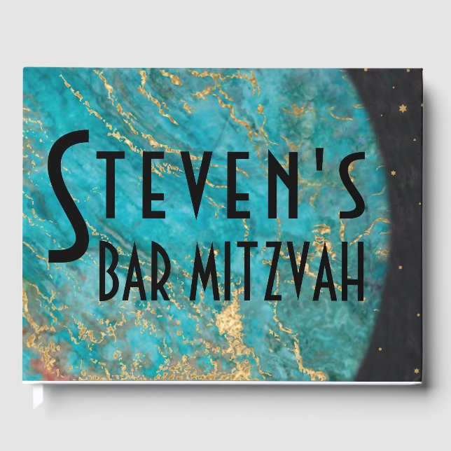 BM Bat or Bar Mitzvah Out of this World Guest Book (Front)