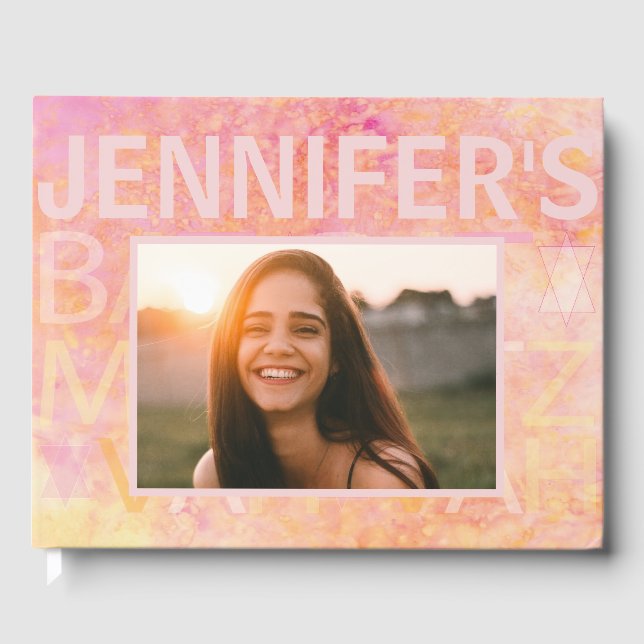 BM Bat or Bar Mitzvah Party Simply Subtle Guest Book (Front)