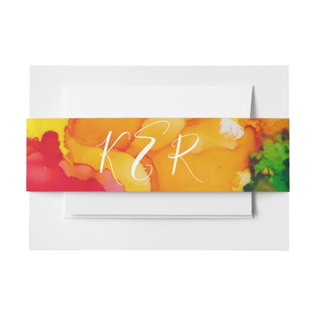 BM Colour Splash Too Bat Mitzvah Invitation Invitation Belly Band (Front Example)