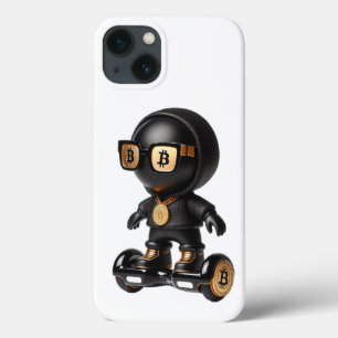 Bman on a Hoverboard, Bitcoin, by Natasha Us iPhone 13 Case