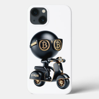  Bman on a Scooter, Bitcoin, by Natasha Us   iPhone 13 Case