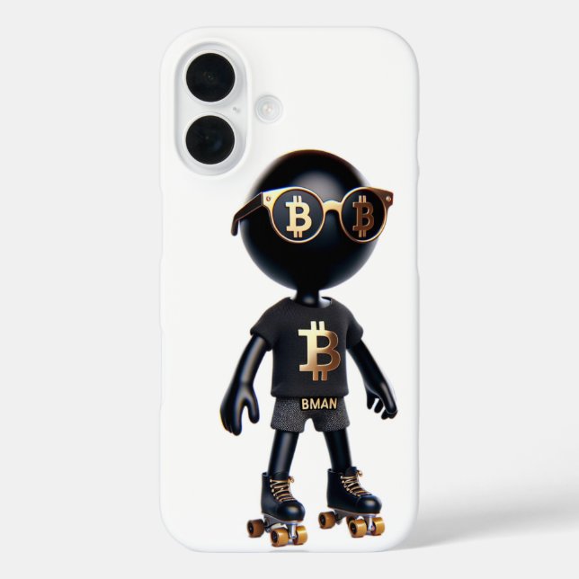  Bman on Roller Skates, Bitcoin, by Natasha Us   Case-Mate iPhone Case (Back)