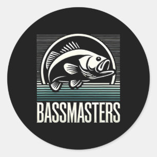 Bmasters Retro Fishing – Perfect For Anglers Classic Round Sticker