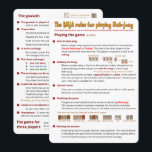 BMJA rules card – Playing the game  (2)<br><div class="desc">This is one of a series of 6 playing aids explaining the BMJA rules for playing Mah-Jong – as found in “Mah-Jong (Know the Game) by Gwyn Headley and Yvonne Seeley and in my website Mahjong-BritishRules.com. ….. Players find them very useful to have to hand while playing the game. ….....</div>