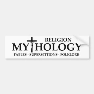 BMP Religion = Mythology Bumper Sticker