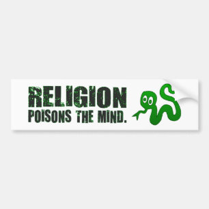BMP Religion Poisons the Mind v1.1 Bumper Sticker