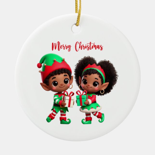 BMSC Christmas Ornament, V2 Ceramic Tree Decoration (Front)