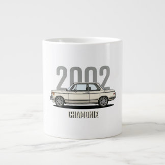 BMW 2002 Chamonix White Classic Car Large Coffee Mug