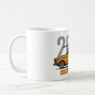BMW 2002 Colorado Orange Surfboard Classic Car Coffee Mug