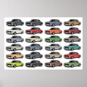 BMW 2002 Multi Car Poster