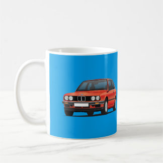 BMW 3 series, E30, shiny red Coffee Mug