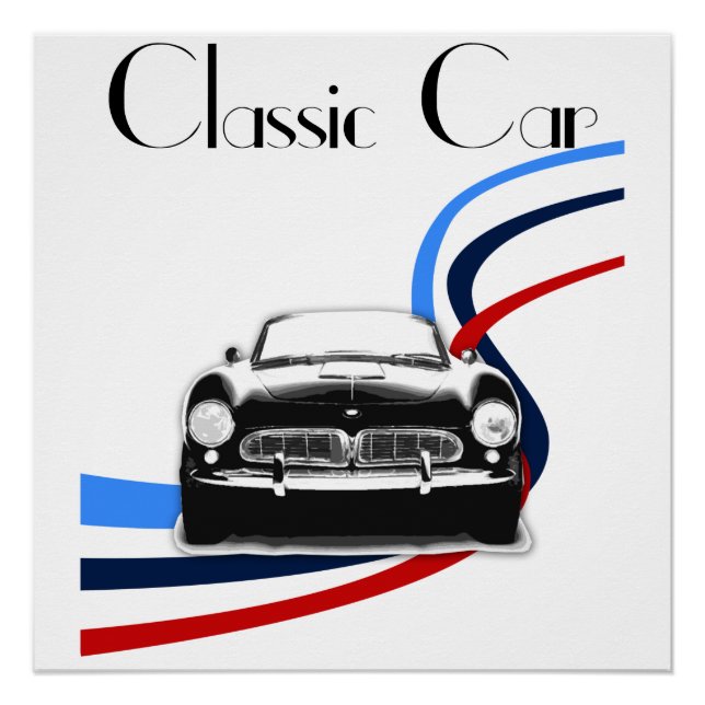 BMW 507 classic car Poster (Front)